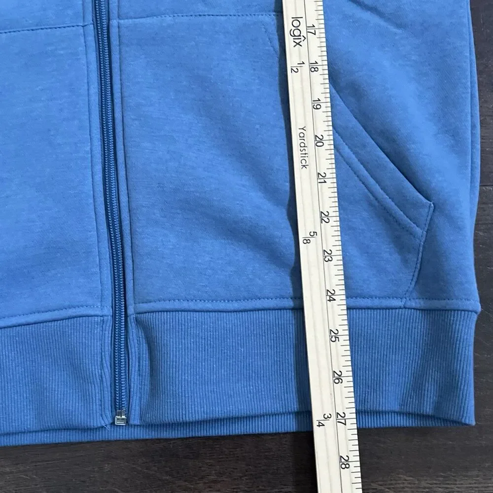 True Religion Hoodie Mens Size Small Blue Zip Up Buddha Horseshoe Logo NWT Y2K